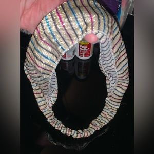 Gold/tan headband with shimmer